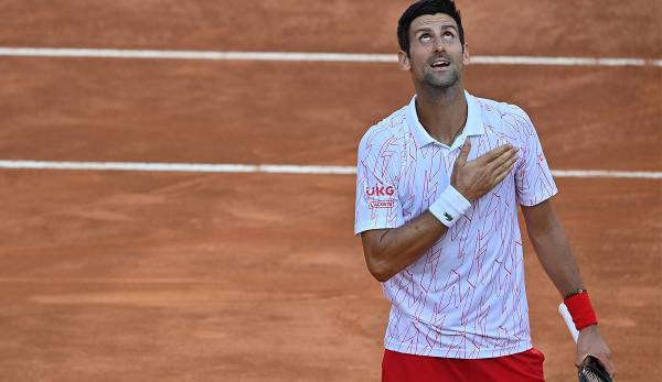 Novak Djokovic feierte seinen Sieg im Halbfinale in Rom beinahe überschwänglich.