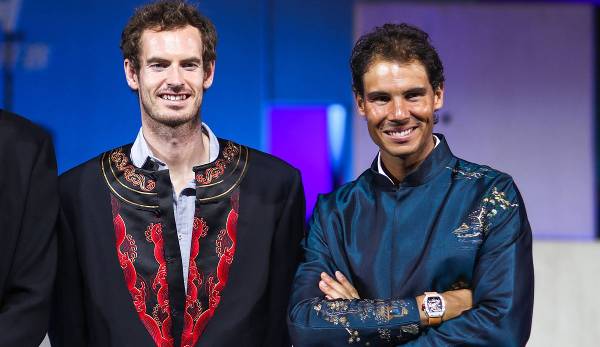 Andy Murray (l.) sieht Rafael Nadal oder Novak Djokovic im Kampf um den Grand-Slam-Rekord am Ende vorn.