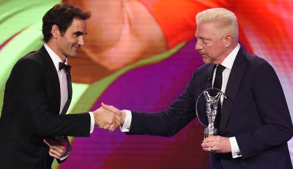 Roger Federer und Boris Becker beim Laureus Award 2018.