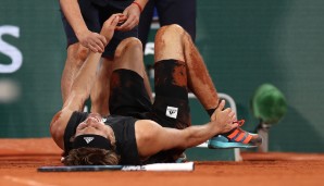 Schwere Verletzung: Bei den French Open 2022 zog sich Alexander Zverev im Halbfinale mehrere Bänderrisse zu.