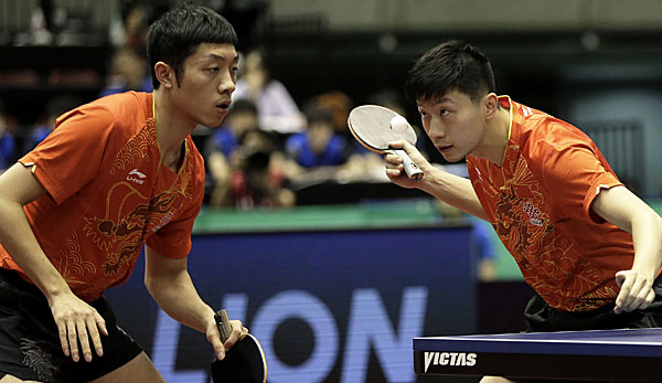 Ma Long (r.) und Xu Xin (l.) hatten das Acheltfinale der China Open boykottiert