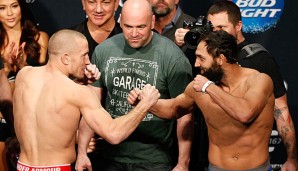 Wird UFC 167 gegen Johny Hendricks (r.) Georges St. Pierres letzter Auftritt?
