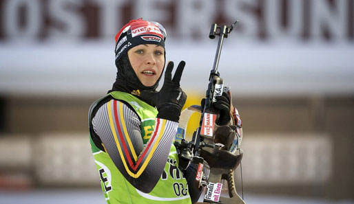 Magdalena Neuner will in der Sprintentscheidung in Oberhof wieder voll angreifen