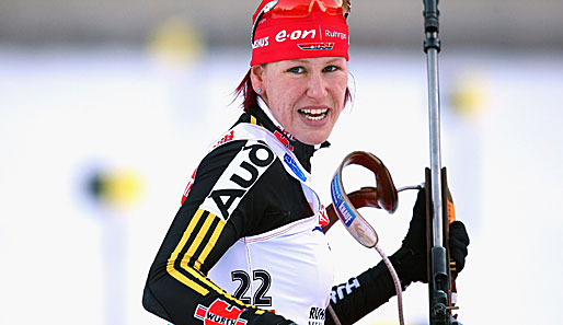 Kati Wilhelm war mit Rang fünf die beste deutsche Athletin