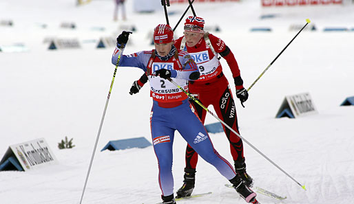 Jekaterina Jurjewa gewann den Titel im 15 km Einzel bei der WM-2008 in Östersund