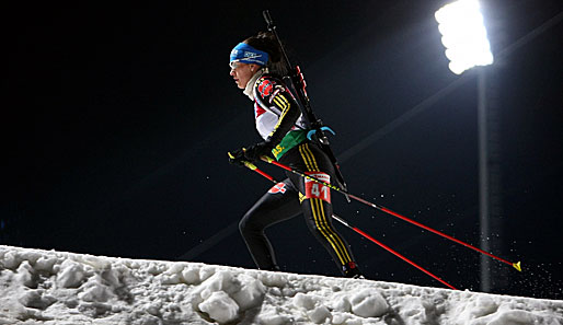 Kathrin Hitzer feierte in Ruhpolding ihren zweiten WM-Gewinn im Biathlon nach 2006