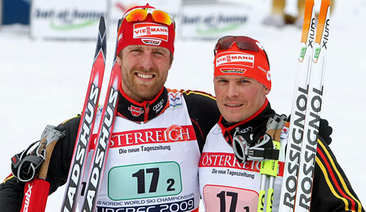 Axel Teichmann (l.) und Tobias Angerer warten noch auf ihre erste olympische Goldmedaille