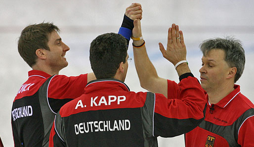 Die deutschen Curling-Herren um Skip Andy Kapp waren schon zwei Mal Vize-Weltmeister