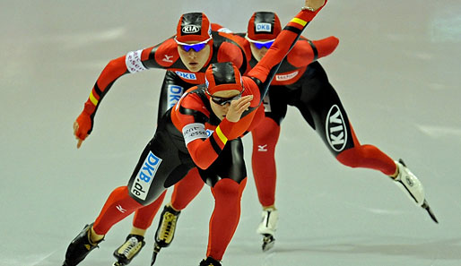 Die deutschen Eisschnellläuferinnen landeten am Ende auf Rang drei