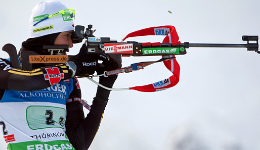 Simone Hauswald bescherte dem DSV den ersten Weltcup-Einzel-Sieg in dieser Biathlon-Saison