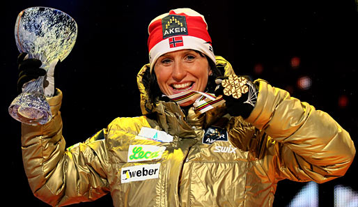 Marit Bjørgen feierte bei der Weltmeisterschaft den Titelgewinn im Sprint