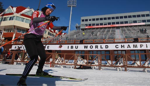 Magdalena Neuner bereitet sich auf die Biathlon-Weltmeisterschaft in Russland vor