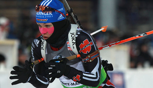 Magdalena Neuner blieb fehlerfrei am Schießstand und gewann bei der Biathlon-WM die Goldmedaille