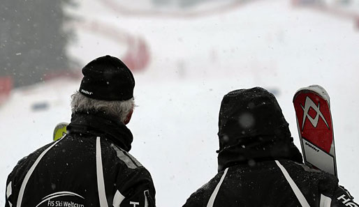Der Riesenslalom der Männer in Lenzerheide wurde wegen starken Schneefalls abgesagt