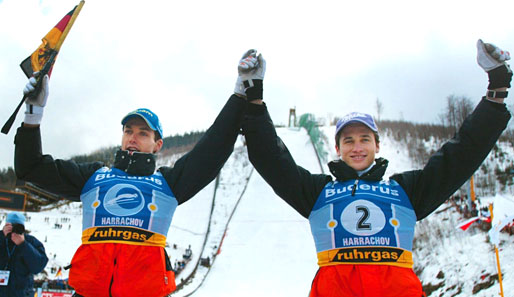Sven Hannawald und Martin Schmitt gehörten zur goldenen Generation des deutschen Skispringens