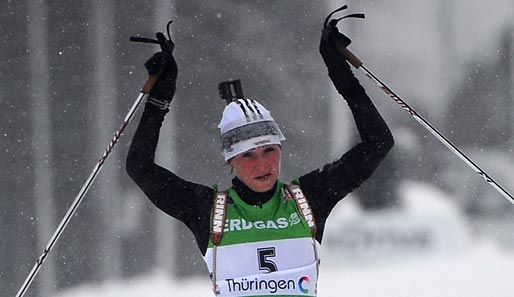 Biathlon-Urgestein Andrea Henkel gab ihr Weltcup-Debüt 1995