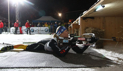Magdalena Neuner geht beim Biathlon-Weltcup in Oberhof an den Start