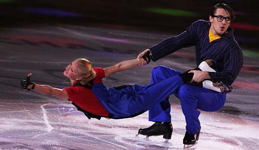 Maxim Trankow (r.) und Tatjana Wolososchar sind Vizeweltmeister im Eiskunstlauf
