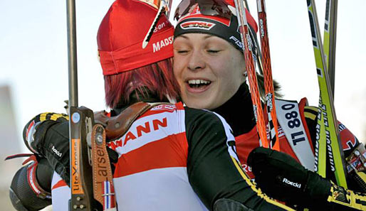 Magdalena Neuner und Kati Wilhelm haben im Biathlon viele gemeinsame Erfolge gefeiert