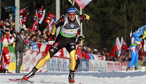Olympiasieger Michael Greis beim Biathlon in Ruhpolding