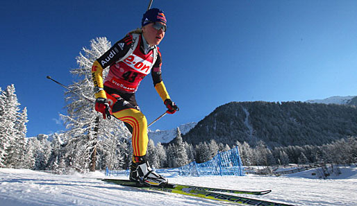 Miriam Gössner beim Sprint in Antholz über 7,5 Kilometer
