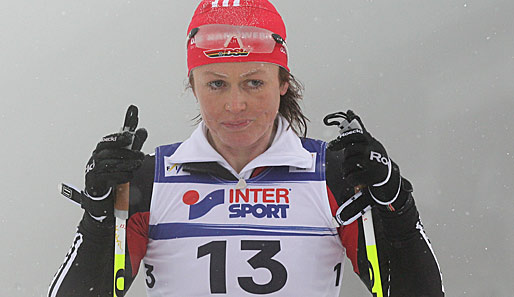 Katrin Zeller kommt beim 10 km Freistilrennen in Davos nicht über den 13. Rang hinaus