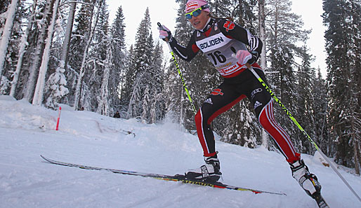 Evi Sachenbacher-Stehle lief beim Sprint in Sotschi auf den hervorragenden sechsten Platz
