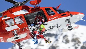 Schock: Maria Höfl-Riesch musste nach ihrem Sturz mit dem Hubschrauber abtransportiert werden