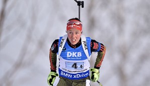 Laura Dahlmeier gewann die Silbermedaille im Massenstart