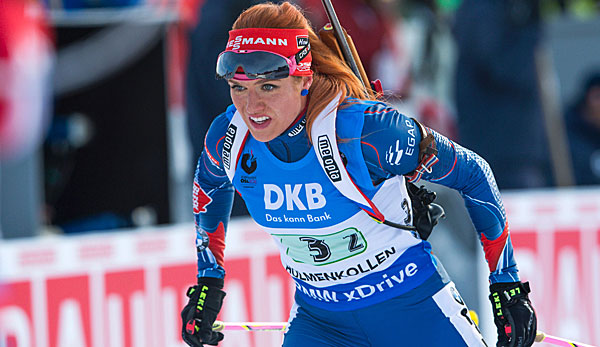 Gabriela Koukalova startet beim Biathlon auf Schalke