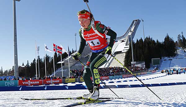 Laura Dahlmeier beim Weltcup in Oslo.