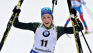 Bejubelt ihren ersten Weltcup-Sieg: Franziska Preuß.