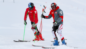 ÖSV-Athleten Marco Schwarz und Michael Matt bereiten sich in Sölden auf die kommende Saison vor.