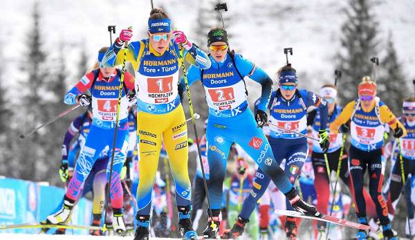 Die Biathlon-Damen sind heute in der Staffel in Oberhof dran.