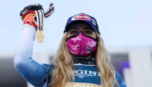 Mikaela Shiffrin hat in Cortina ihre sechste Gold-Medaille bei Alpinen-Ski-Weltmeisterschaften gewonnen.