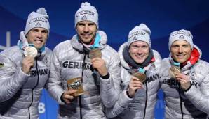 In Pyeongchang gewann die deutsche Herren-Staffel 2018 die Bronzemedaille. Wie weit schaffen es die Deutschen in Peking?