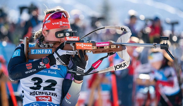 Die Biathlon-Frauen werden in Hochfilzen über zehn Kilometer gefordert.
