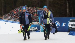 Sverre Olsbu Röiseland (links) und Uros Velepec sind die neuen Disziplinentrainer der deutschen Weltcup-Biathleten.