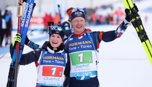 Norwegen hat die Single-Mixed-Staffel in Oberhof gewonnen.