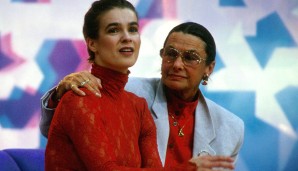 Jutta Müller (r.) und Katarina Witt 1994 bei den Olympischen Spielen in Lillehammer.