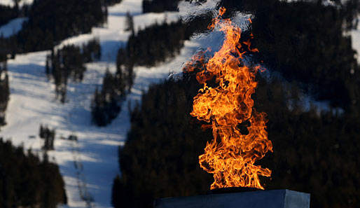 Das Olympische Feuer machte im Februar Station in Vancouver zu den Winterspielen 2010