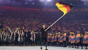 Timo Boll trug in Rio de Janeiro die deutsche Fahne.