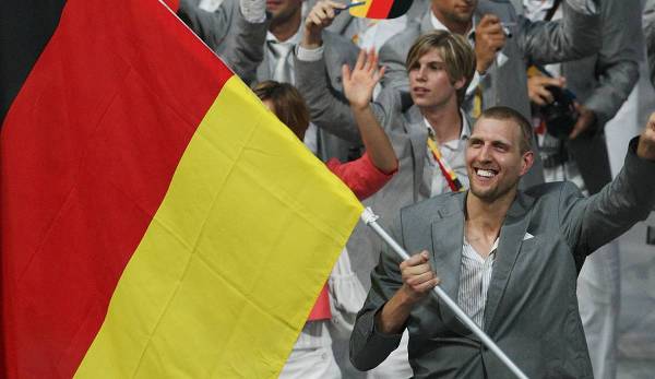 2008 führte Dirk Nowitzki die deutsche Mannschaft in Peking an.