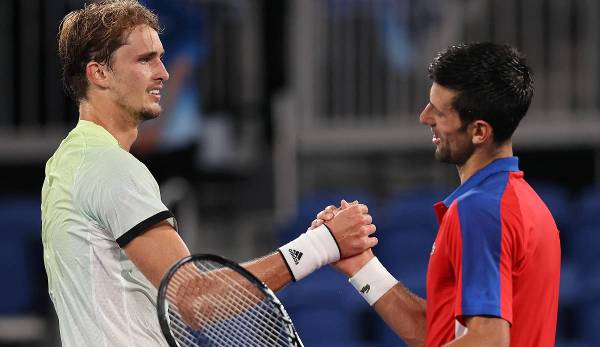 Novak Djokovic mit der fairen Gratulation an Alexander Zverev.