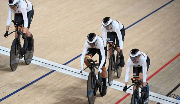 Der Bahnrad-Vierer der Frauen hat einen Weltrekord aufgestellt.