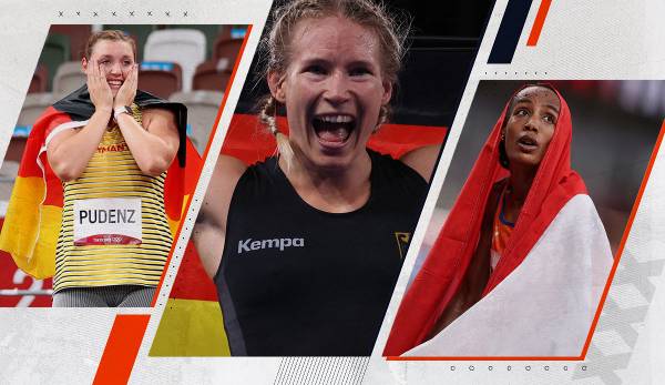 Gold-Heldinnen: Kristin Pudenz, Aline Rotter-Focken und Sifan Hassan (v.l.)
