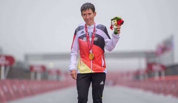 Jana Majunke gewinnt die Goldmedaille.