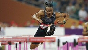 Merritt wurde 2012 Olympiasieger und stellte mit 12,80s im 110m Hürdenlauf einen Weltrekord auf