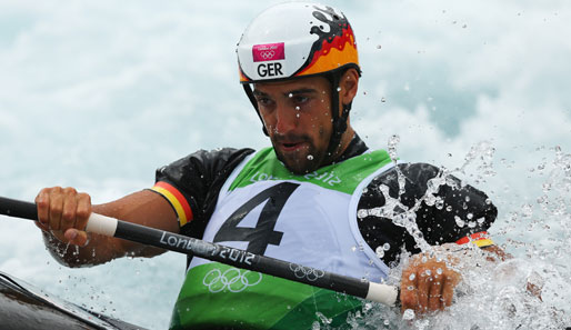 Hannes Aigner paddelte beim Kanu-Slalom zu einer überlegenen Bestzeit