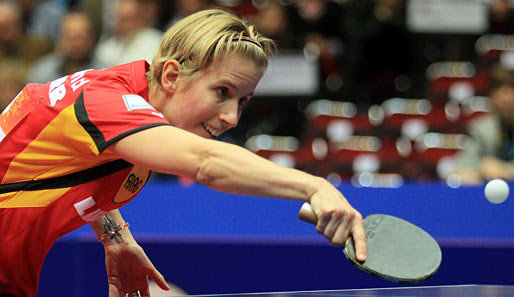 Tischtennis-Spielerin Kristin Silbereisen gewann ihr Auftaktmatch in London souverän